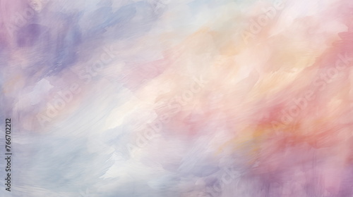 Watercolor Abstract digital painting of a pastel sky with blended pink and purple tones background. Wallpaper or peaceful interior decor.