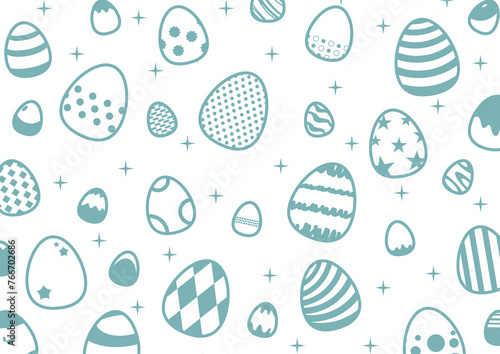 White Green Easter paper crafts, scrapbook paper, background, decorations, Easter eggs, as well as Easter seamless patterns cute sweet background ready to print in High definition A2 format size 