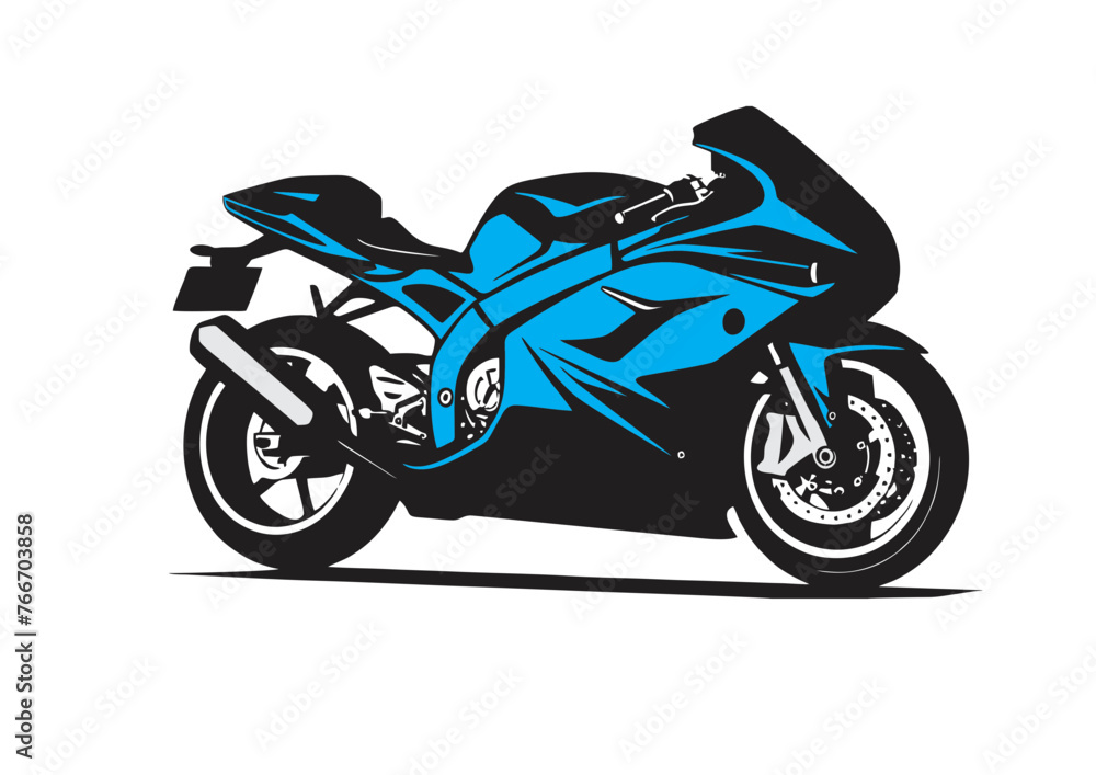 motorcycle on a white background