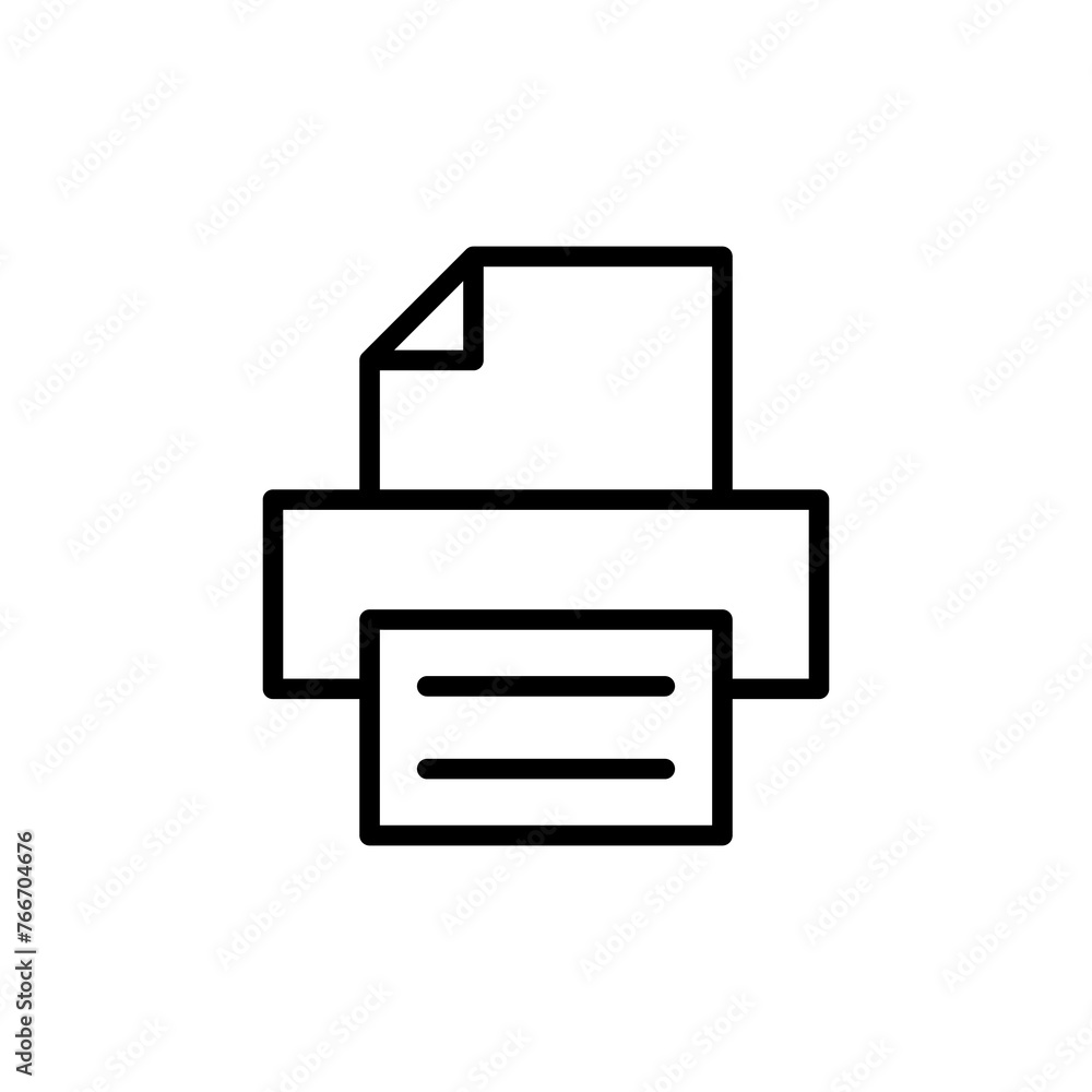 Printer icon vector isolated on white background. print icon. Fax vector icon.