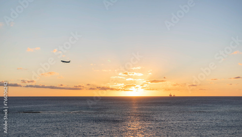 sunset over the sea