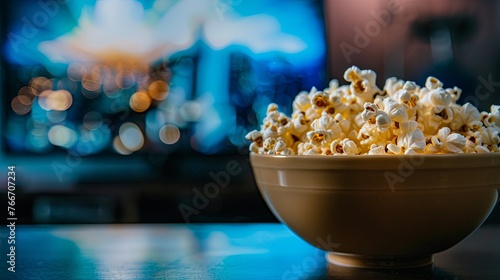 Home tv with pop corn and soda wallpaper background