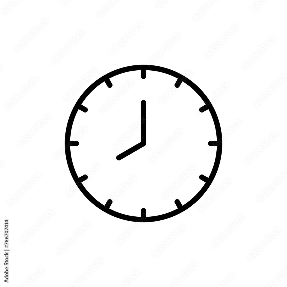 Clock icon vector isolated on white background. Time icon vector. Clock vector icon Clock icon vector isolated on white background. Time icon vector. Clock vector icon