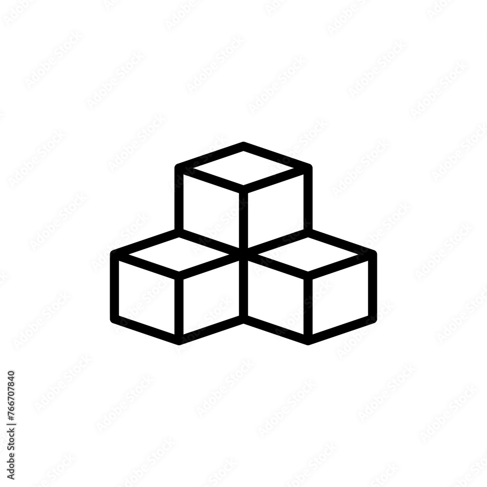 Box icon vector isolated on white background. Cardboard box, packaging open. Box vector icon