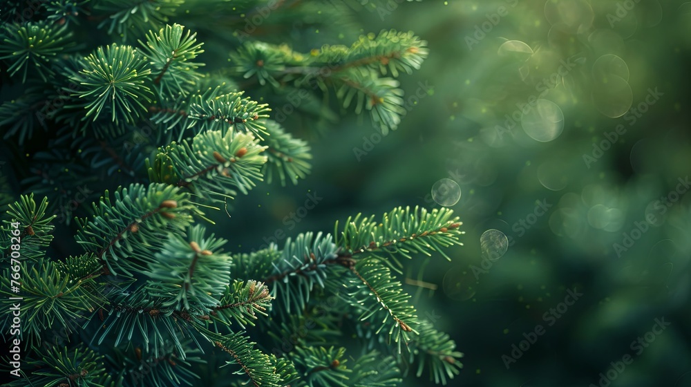 Landscape with spruce tree wallpaper background