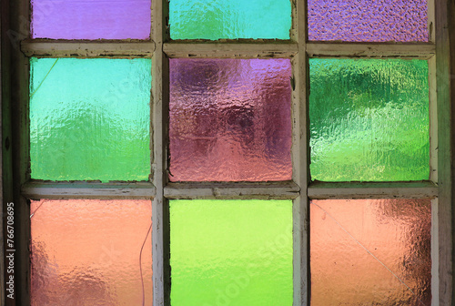 colourful palette stained glass window