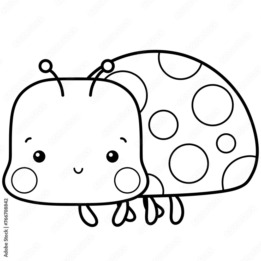 Doodle black and white ladybug Doodle black and white ladybug
