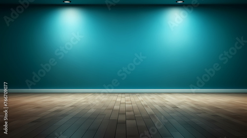 3D rendering of simple interior room, empty room © ma