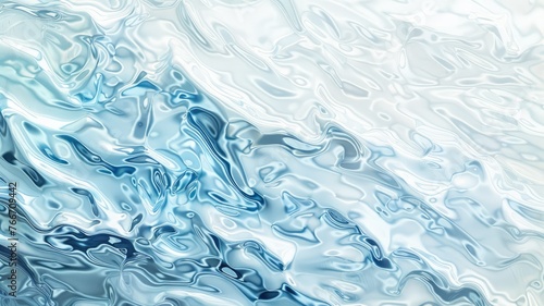 Abstract blue fluid art texture background - This image showcases an abstract fluid art texture that mimics a tranquil and serene ocean or water body in various shades of blue