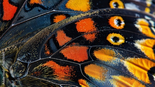 The intricate patterns on a butterflys wing up close AI generated illustration