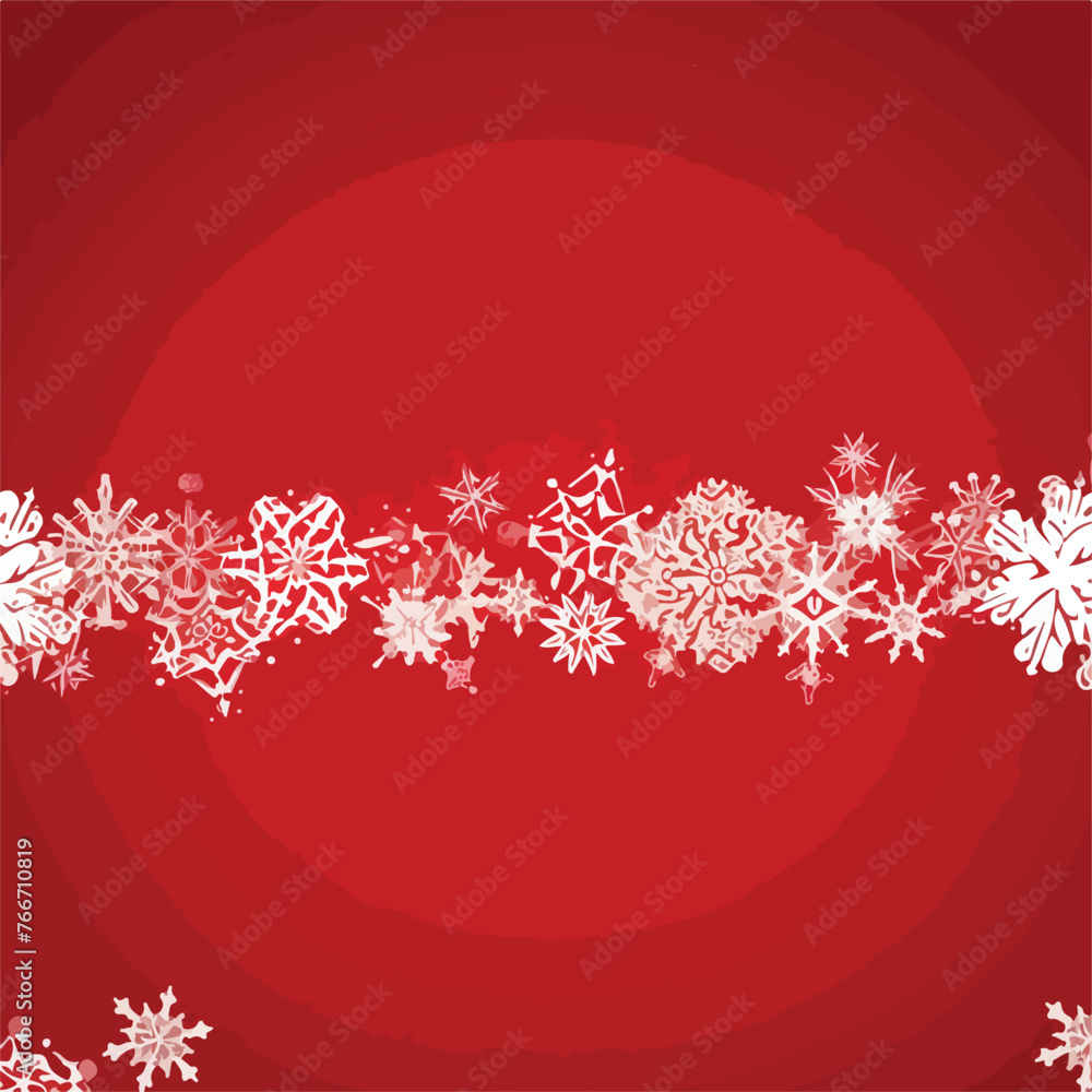 Abstract Christmas top snowflake seamless border re