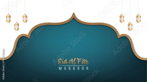 premium vector design for congratulations on Eid al-Fitr for Muslims, with an elegant, minimalist composition