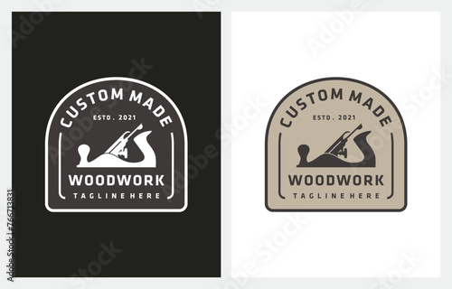 Carpentry Woodworkers Woodworking logo design for wood shop