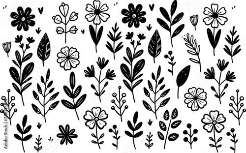 Floral pattern with flowers background.