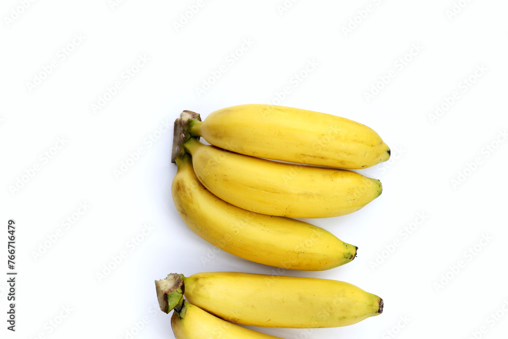 Banana on a white background.