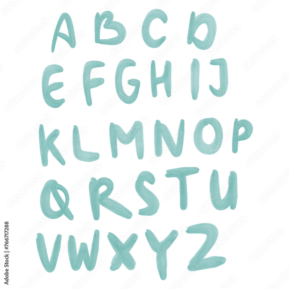 A-Z Alphabet handwritten in alcohol ink A-Z Alphabet handwritten in alcohol ink