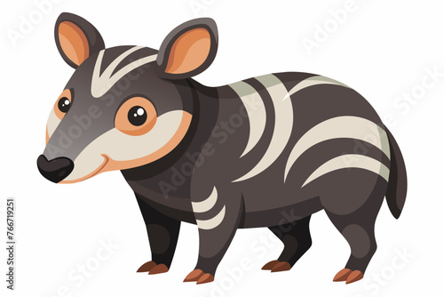 cartoon tapir vector illustration