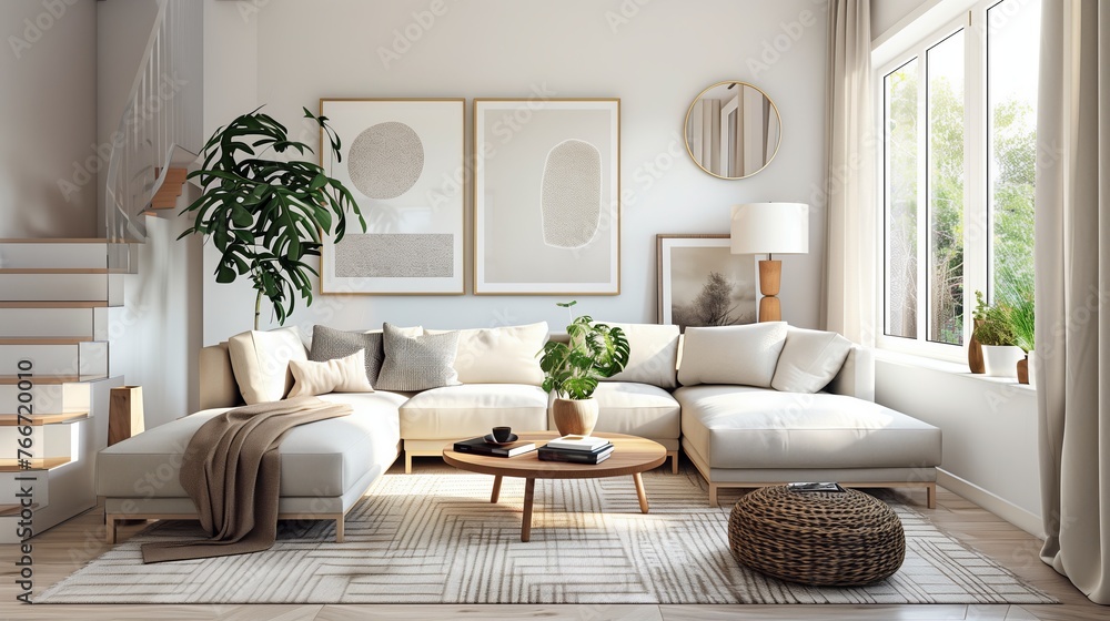 Bohemian living room interior Bohemian living room interior
