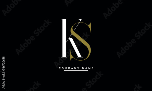 SK, KS,S, K Abstract Letters Logo Monogram