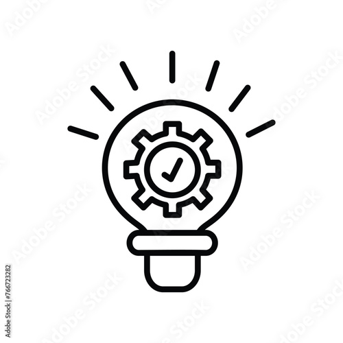 innovation or idea icon with white background vector stock illustration