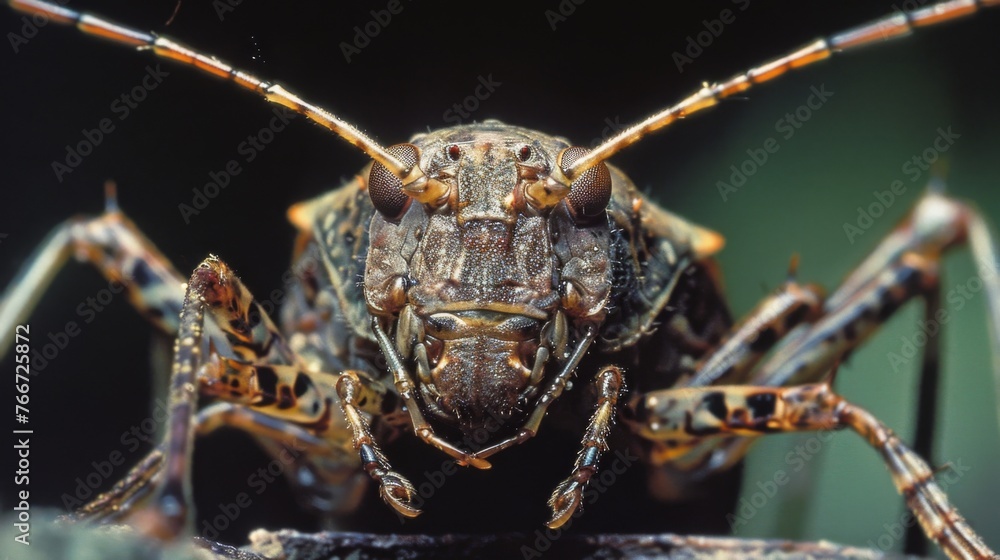 An extreme closeup of a bugs segmented body its distorted form a stark contrast to the lifeless surroundings. An extreme closeup of a bugs segmented body its distorted form a stark contrast to the lifeless surroundings.
