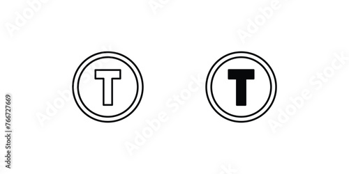 trademark icon with white background vector stock illustration