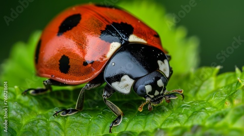 Close-up of a ladybug AI generated illustration