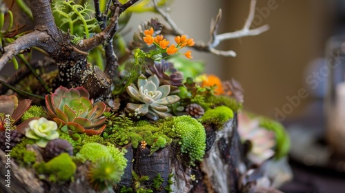 Enchanted Forest Arrangements Professional captures of enchanted forest arrangements with images of woodland-inspired dAI generated illustration