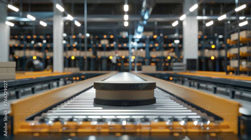 Fulfillment Automation Detailed captures of automated fulfillment processes showcasing conveyor belts robots and other technoloAI generated illustration Fulfillment Automation Detailed captures of automated fulfillment processes showcasing conveyor belts robots and other technoloAI generated illustration