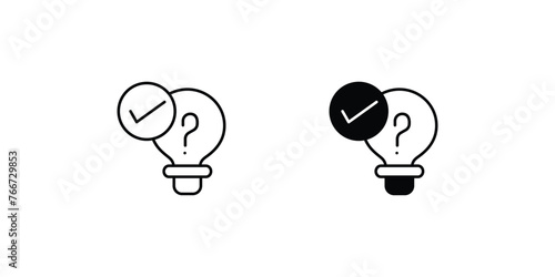 problem solving icon with white background vector stock illustration