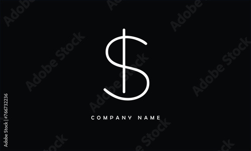 SI, IS, S,I Abstract Letters Logo Monogram