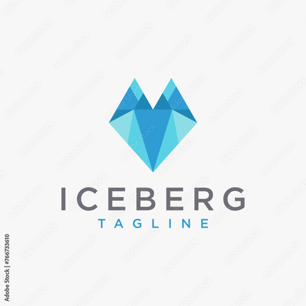 Abstract modern fox iceberg logo icon inspiration Abstract modern fox iceberg logo icon inspiration