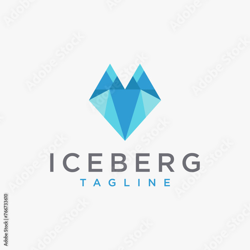 Abstract modern fox iceberg logo icon inspiration