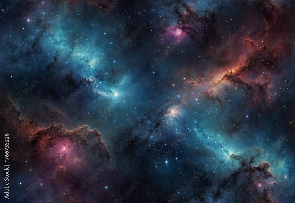 abstract universe galaxy nebula and stars background. - obrazy, fototapety, plakaty 