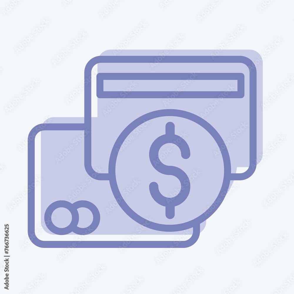 Icon Direct Payments. suitable for education symbol. two tone style. simple design editable. design template vector. simple illustration Icon Direct Payments. suitable for education symbol. two tone style. simple design editable. design template vector. simple illustration