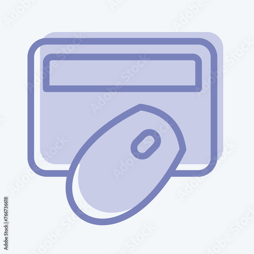 Icon Digital Banking. suitable for education symbol. two tone style. simple design editable. design template vector. simple illustration