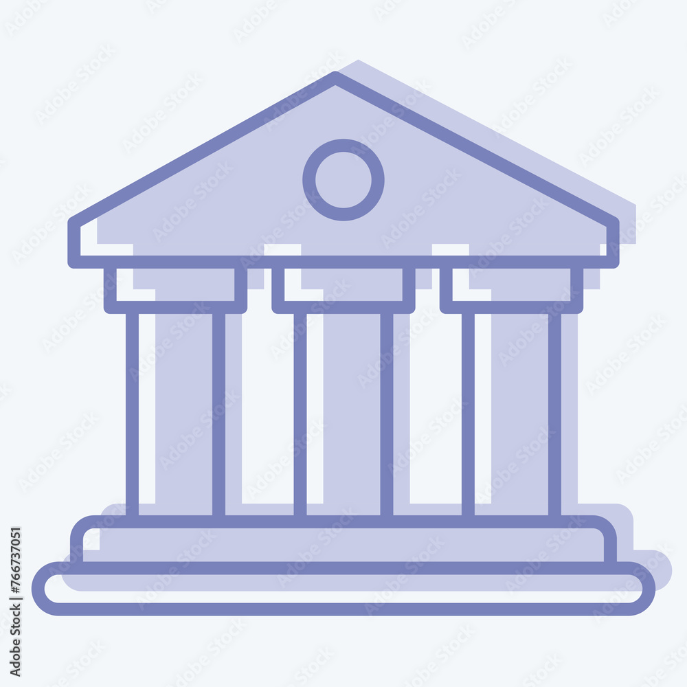 Icon Museum. suitable for education symbol. two tone style. simple design editable. design template vector. simple illustration Icon Museum. suitable for education symbol. two tone style. simple design editable. design template vector. simple illustration