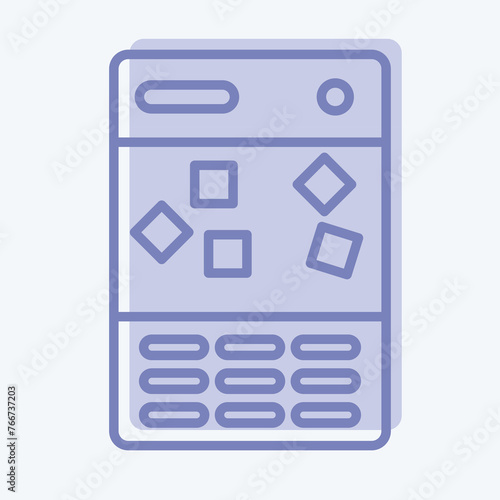 Icon Ice Maker. suitable for Kitchen Appliances symbol. two tone style. simple design editable. design template vector. simple illustration