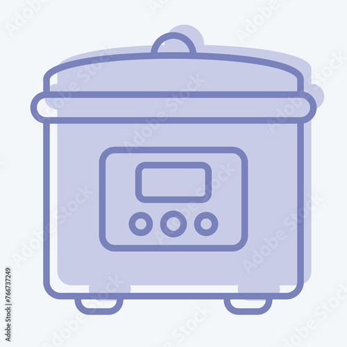 Icon Rice Cooker. suitable for Kitchen Appliances symbol. two tone style. simple design editable. design template vector. simple illustration