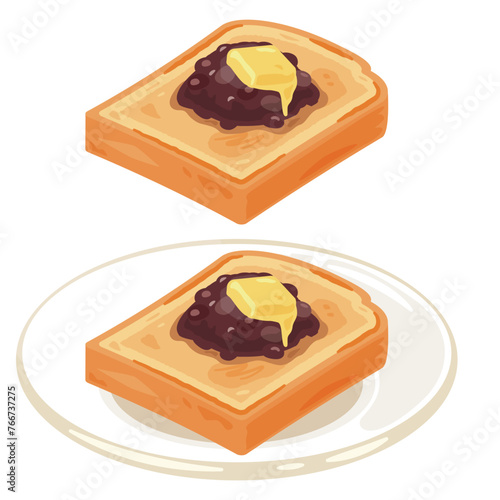 あんバタートースト