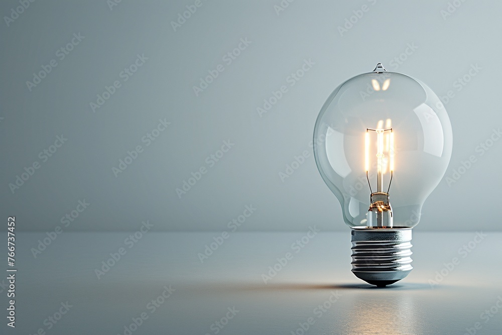 Innovative Lightbulb Moment  A Spark of Creativity - obrazy, fototapety, plakaty 