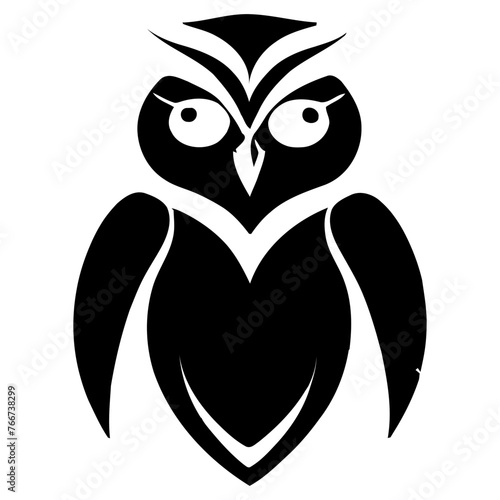 Fototapeta Naklejka Na Ścianę i Meble -  Owl logo silhouette