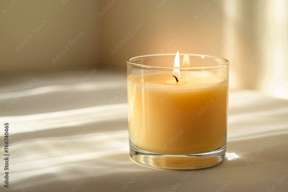 Isolated burning scented candle Isolated burning scented candle
