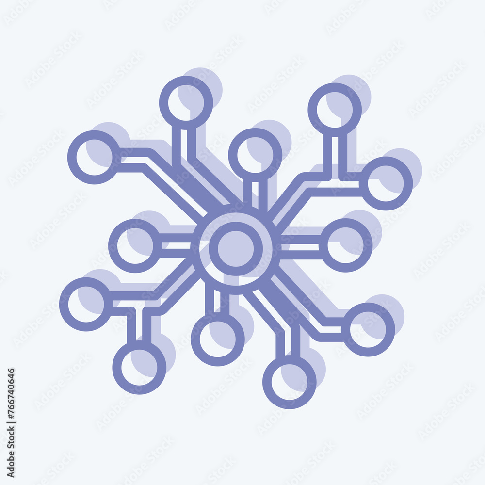 Icon Neural Network. related to Machine Learning symbol. two tone style. simple design editable. simple illustration. simple vector icons Icon Neural Network. related to Machine Learning symbol. two tone style. simple design editable. simple illustration. simple vector icons