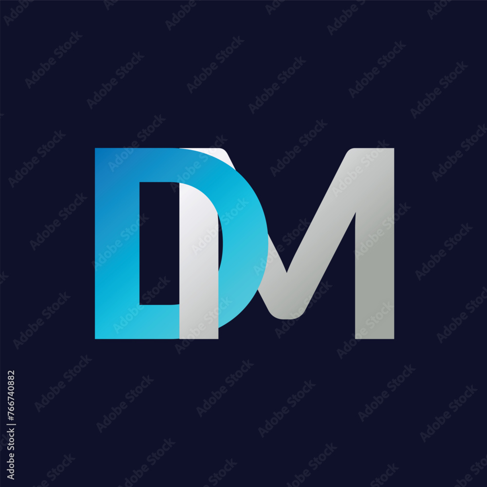 DM Letter Logo Template Illustration Design. DM Letter Logo Template Illustration Design.