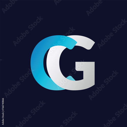 CG Letter logo design vector template.