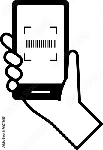 電子決済のイメージアイコン(バーコード)