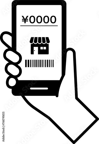 電子決済のイメージアイコン(バーコード)
