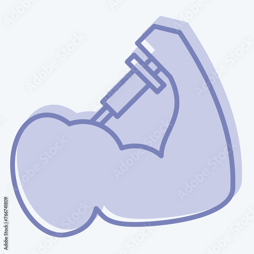 Icon Steroids. related to Addiction Dictionary symbol. two tone style. simple design editable. simple illustration