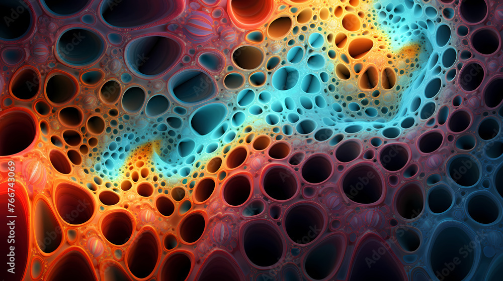 Abstract art, chaos and order merge in patterns Abstract art, chaos and order merge in patterns